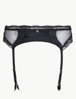 marks and spencer black suspender belt