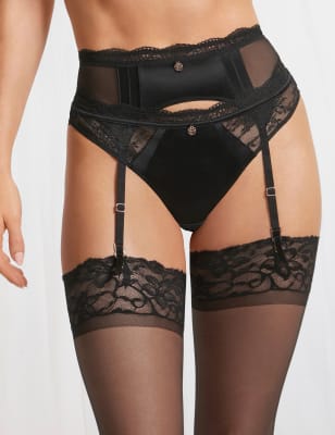 marks and spencer black suspender belt