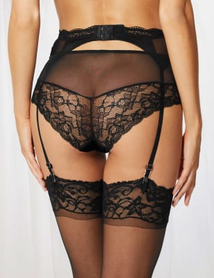 marks and spencer black suspender belt
