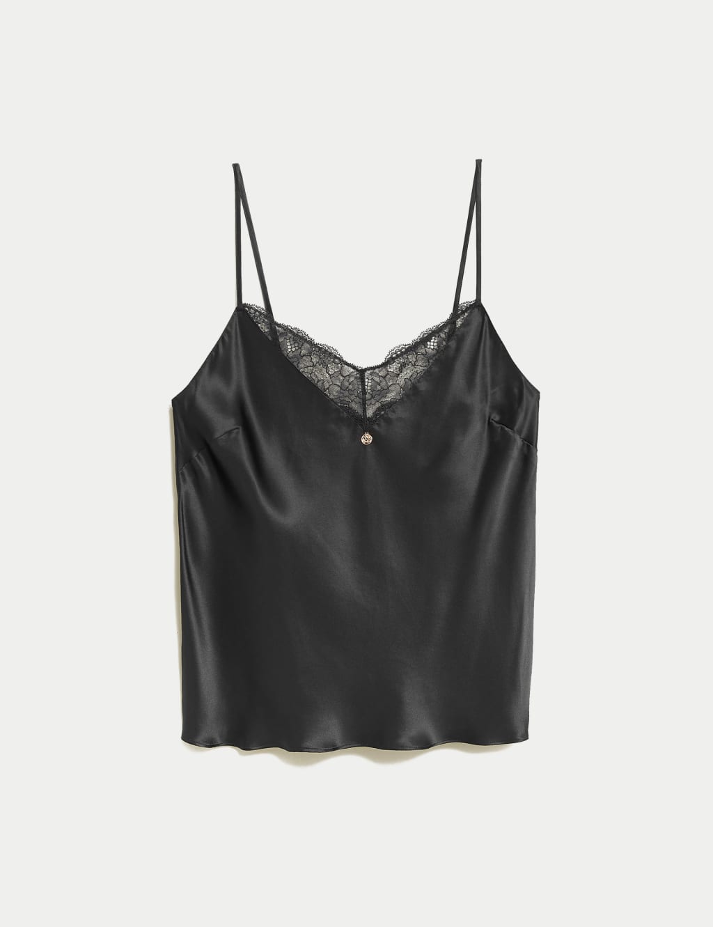 Silk tank shop top with lace