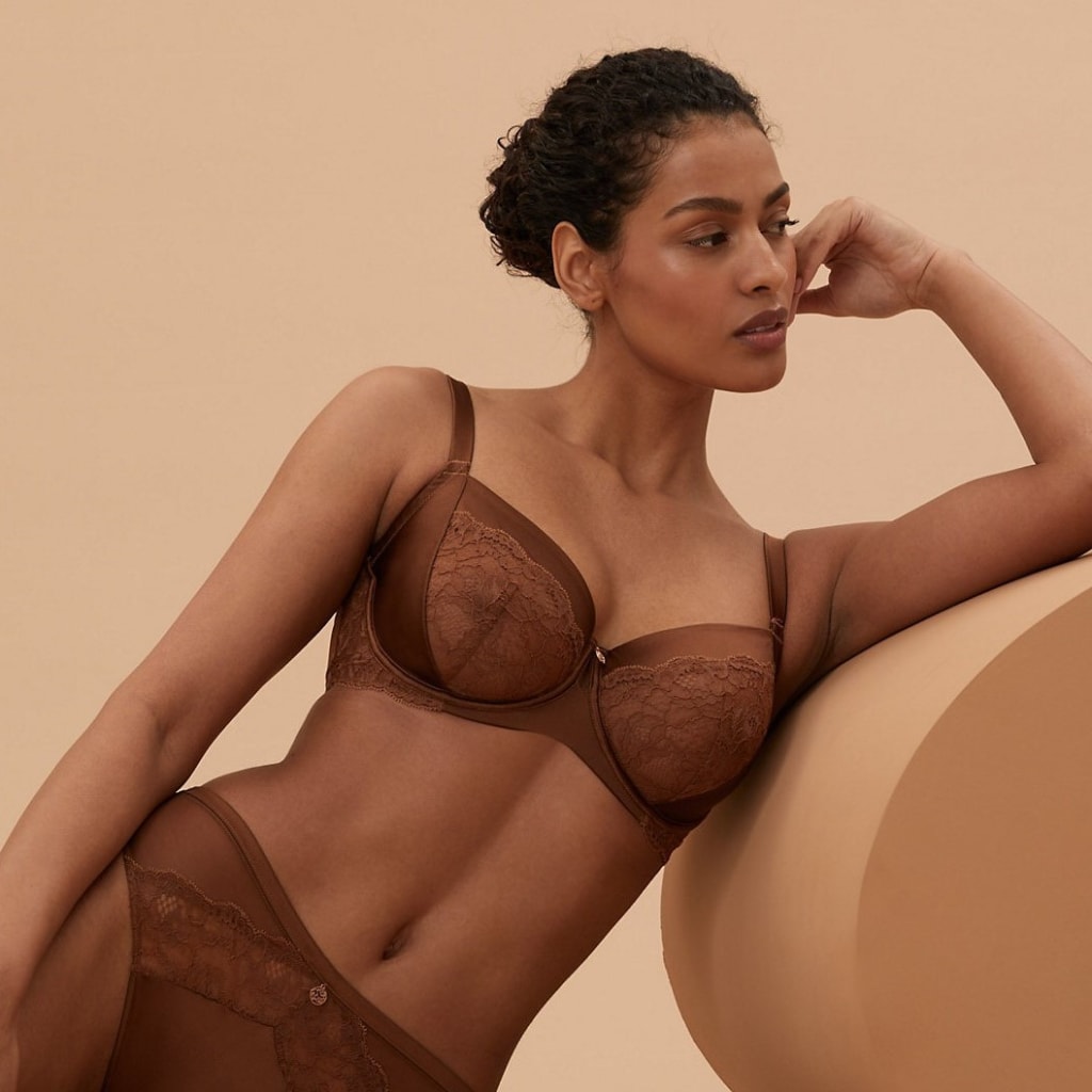 Silk & Lace Wired Balcony Bra F-H 2 of 7