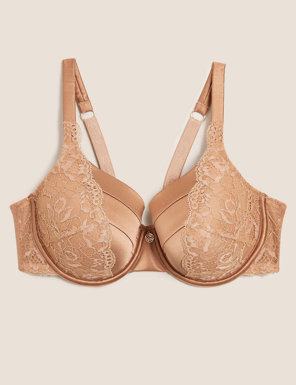 Silk & Lace Wired Full Cup Bra A-E 1 of 7