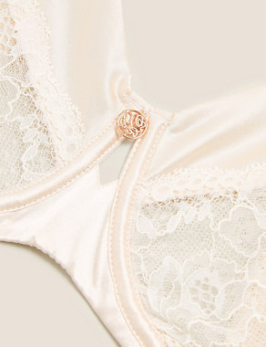 Silk Blend & Lace Wired Balcony Bra F-H Image 2 of 3