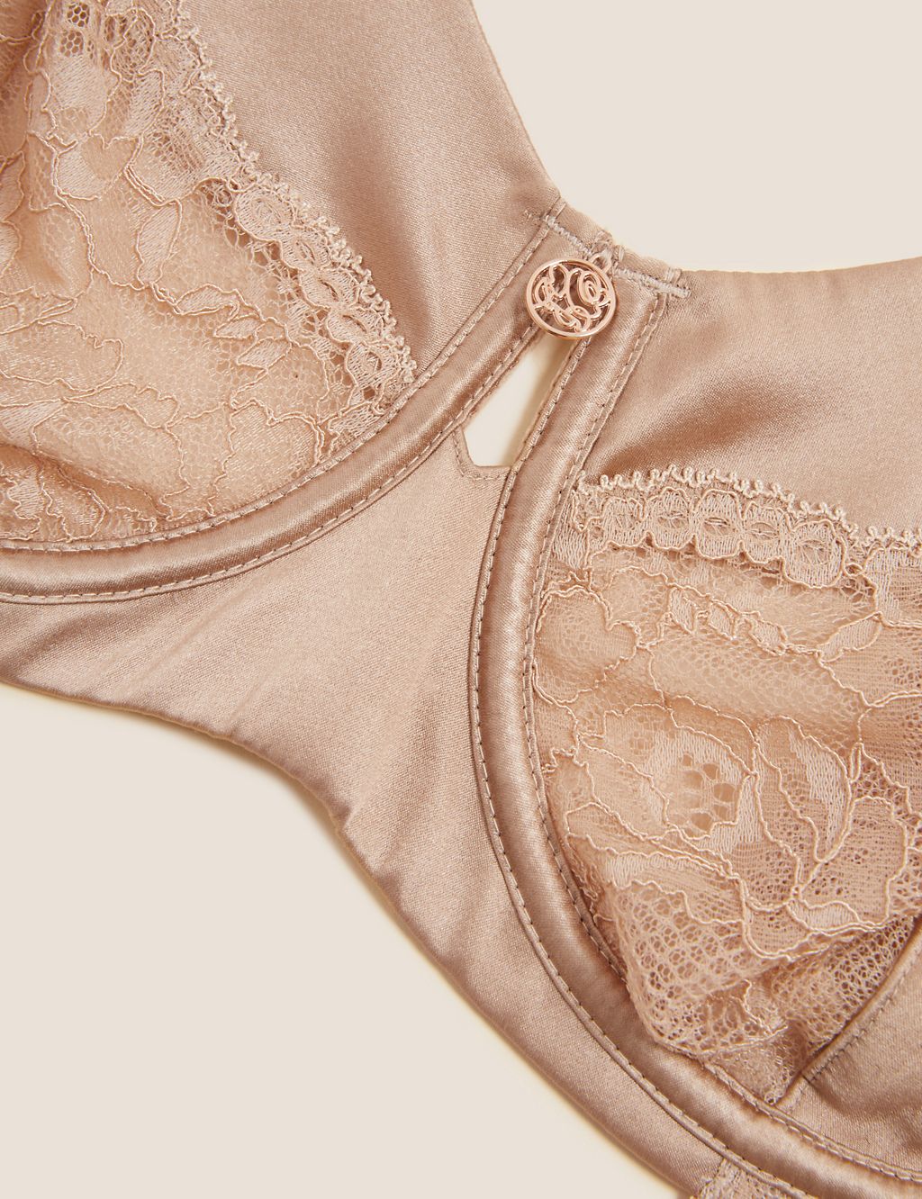 Silk Blend & Lace Wired Balcony Bra F-H 4 of 7