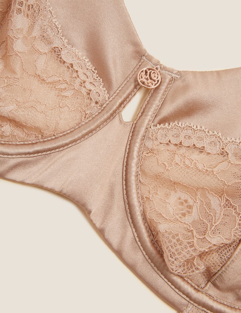 Silk Blend & Lace Wired Balcony Bra F-H 6 of 7