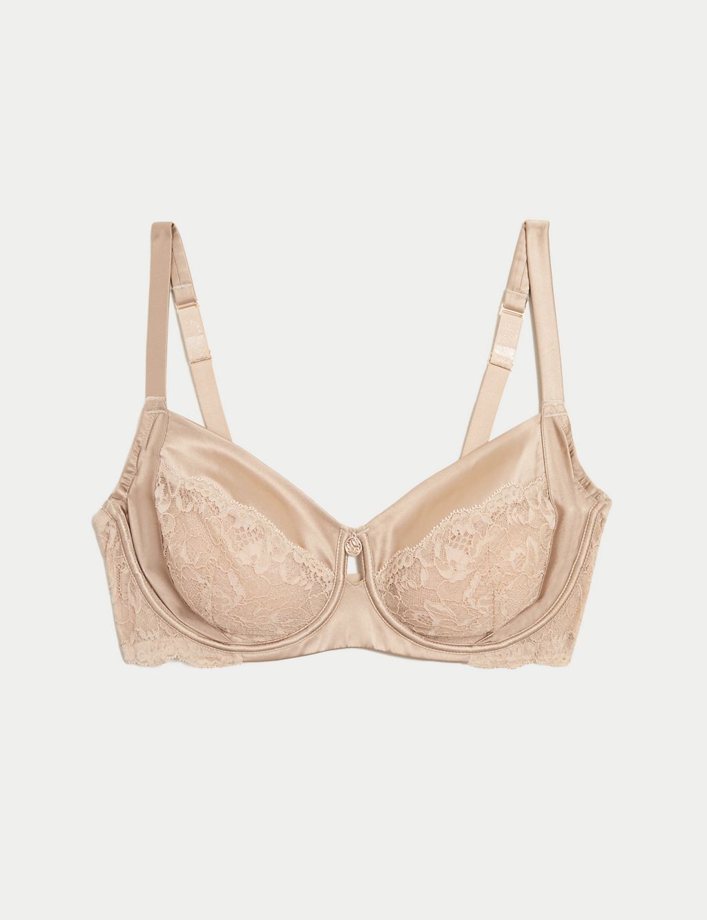 Silk Blend & Lace Wired Balcony Bra F-H 1 of 7