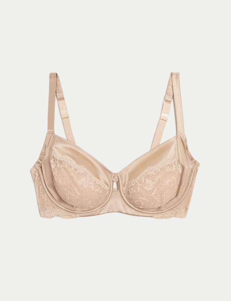 Silk Blend & Lace Wired Balcony Bra F-H 2 of 7