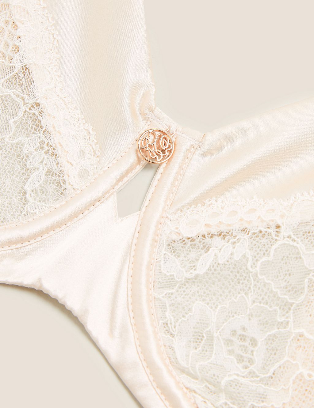 Silk Blend & Lace Wired Balcony Bra F-H 1 of 3