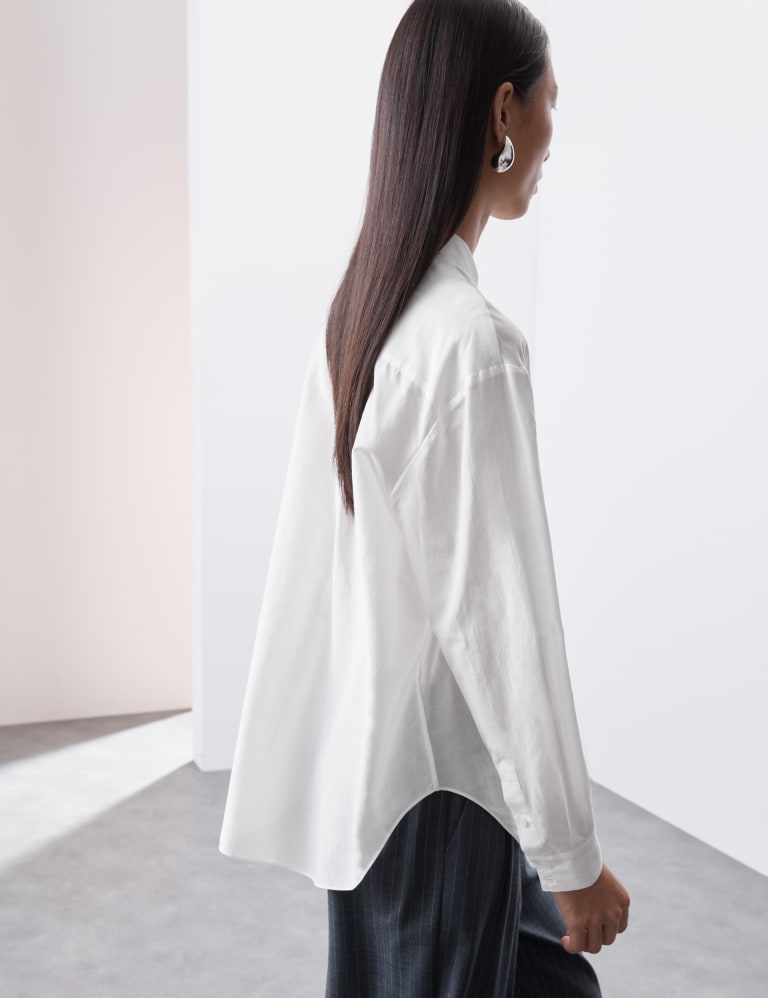 Silk button up shirt top