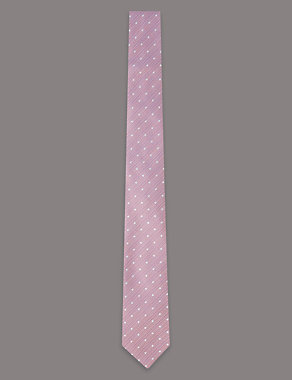 Silk Blend Spotted Tie Image 2 of 3