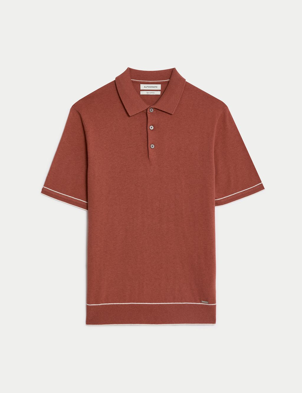 Silk Cotton Knitted Polo Shirt 1 of 5