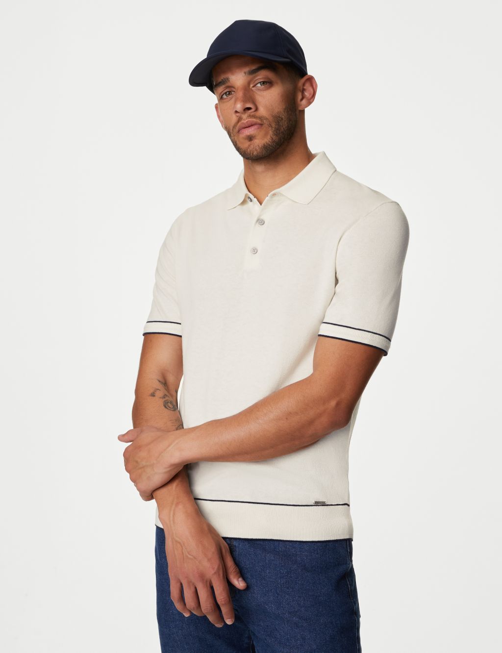 Silk Cotton Knitted Polo Shirt 3 of 5