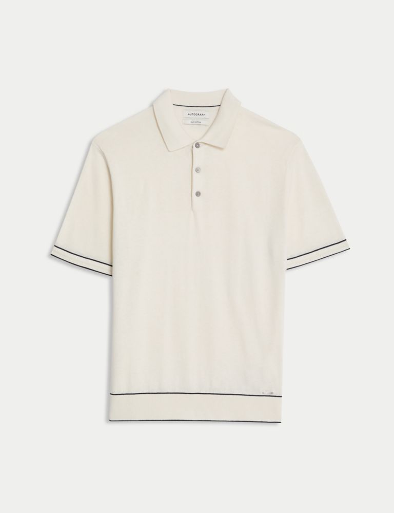 Silk Cotton Knitted Polo Shirt 2 of 5