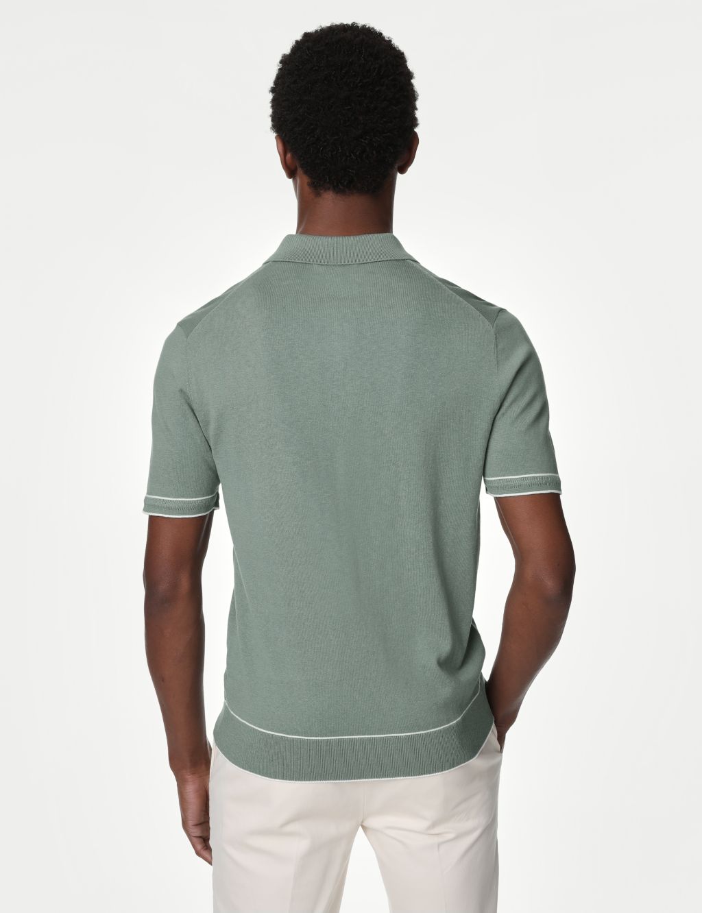 Silk Cotton Knitted Polo Shirt 5 of 5