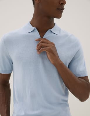 Men's silk hotsell blend polo shirts