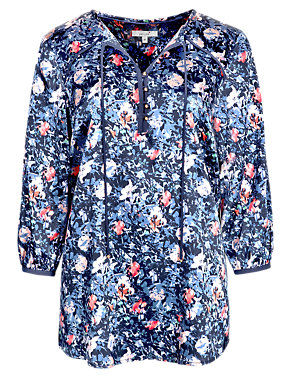 Silk Rich Ditsy Floral Blouse Image 2 of 7