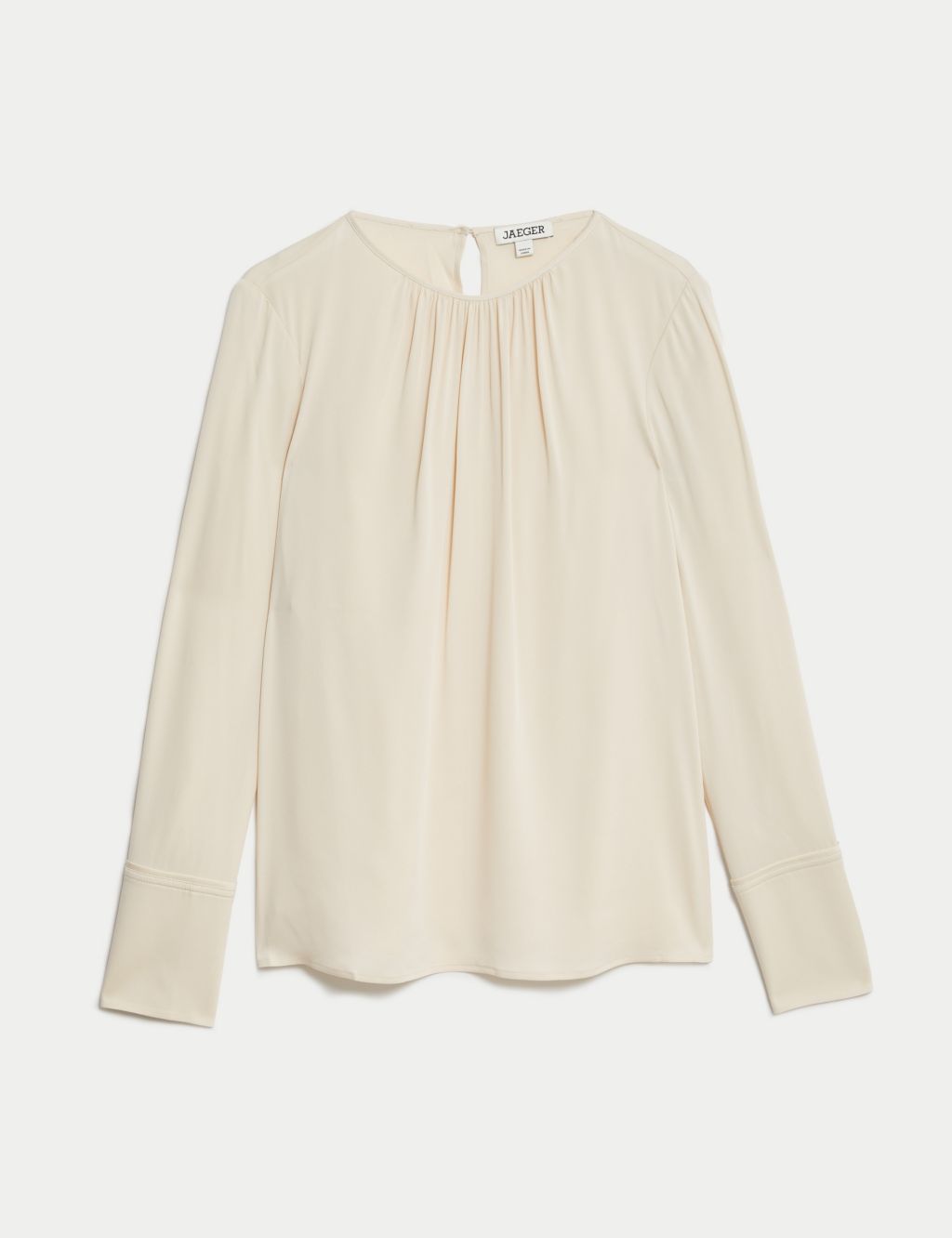 Silk Rich Gathered Neck Blouse | JAEGER | M&S