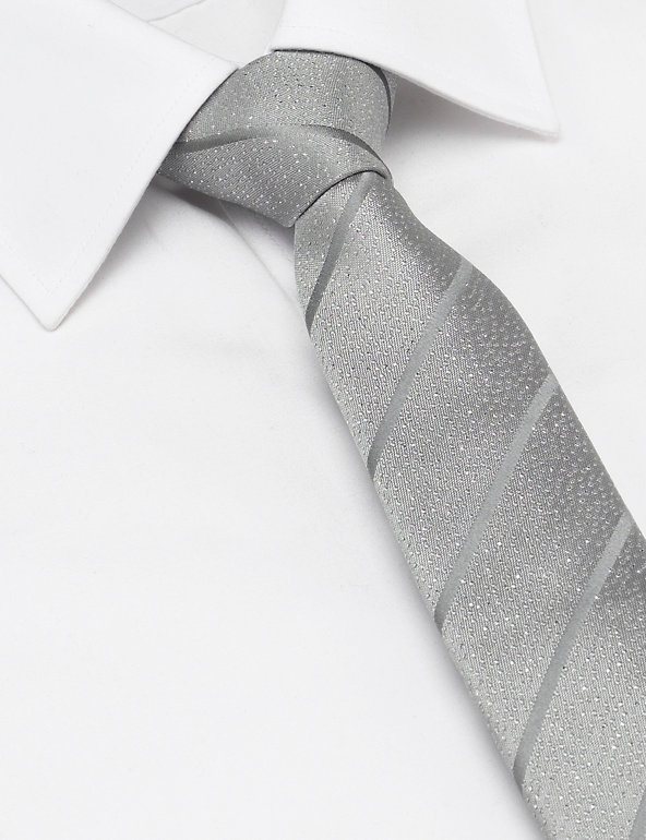 Silk Rich Glitter Striped Tie Image 1 of 1