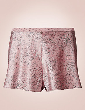 Silk Rich Paisley Print French Knickers Image 2 of 5