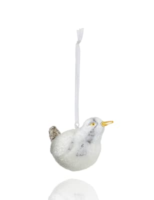 Silver Effect Glass Bird Decoration M S