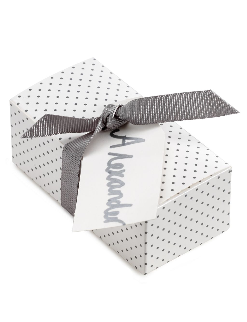 Silver Milk Chocolate Heart Wedding Favours in a Dotty Box with Silver Ribbon - Pack of 25 4 of 6