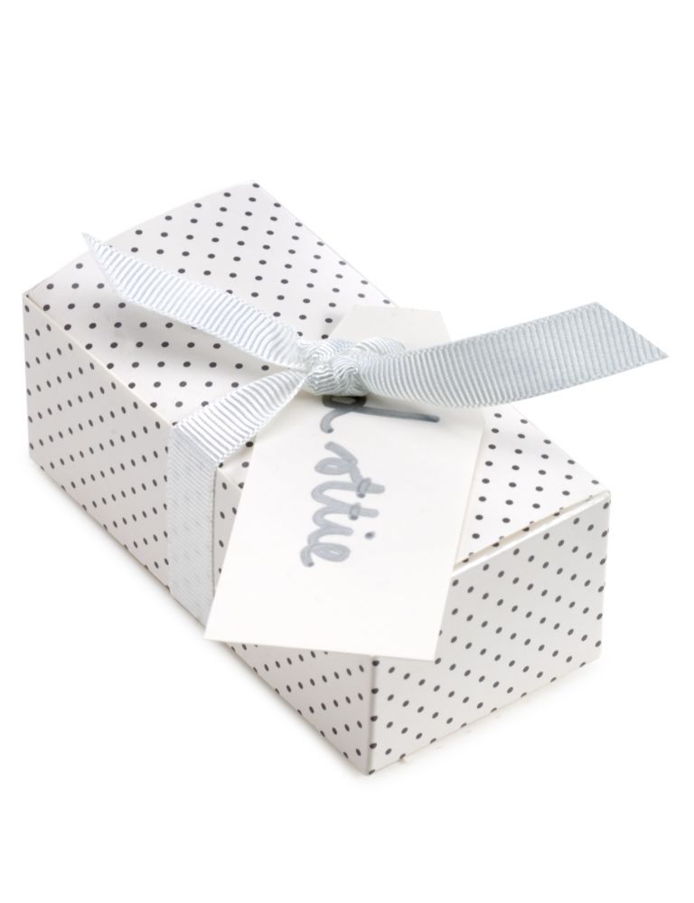 Silver Milk Chocolate Heart Wedding Favours in a Dotty Box with White Ribbons - Pack of 25 4 of 6