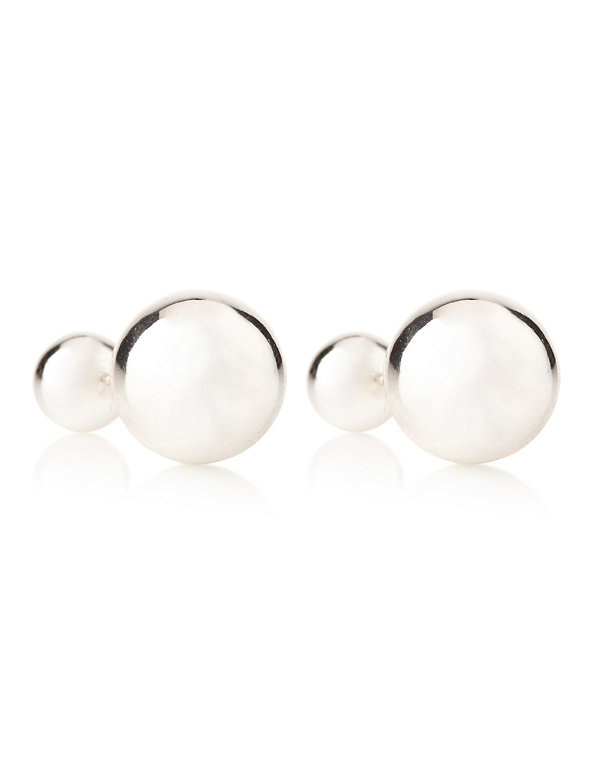 Silver Plated Ball Stud Earrings Set Image 1 of 1