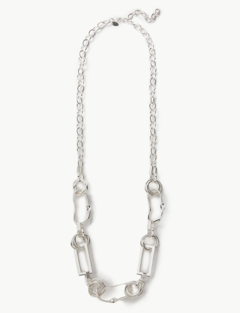 Silver Plated Chain Link Rope Necklace 1 of 1