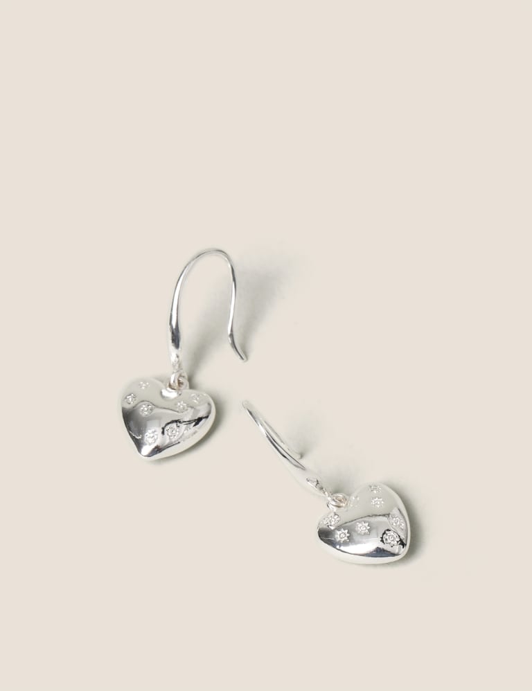 Silver Plated Heart Earrings