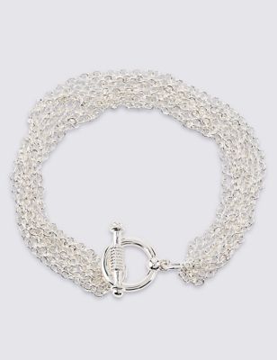 Silver Plated Multi Chain Bracelet Image 1 of 2
