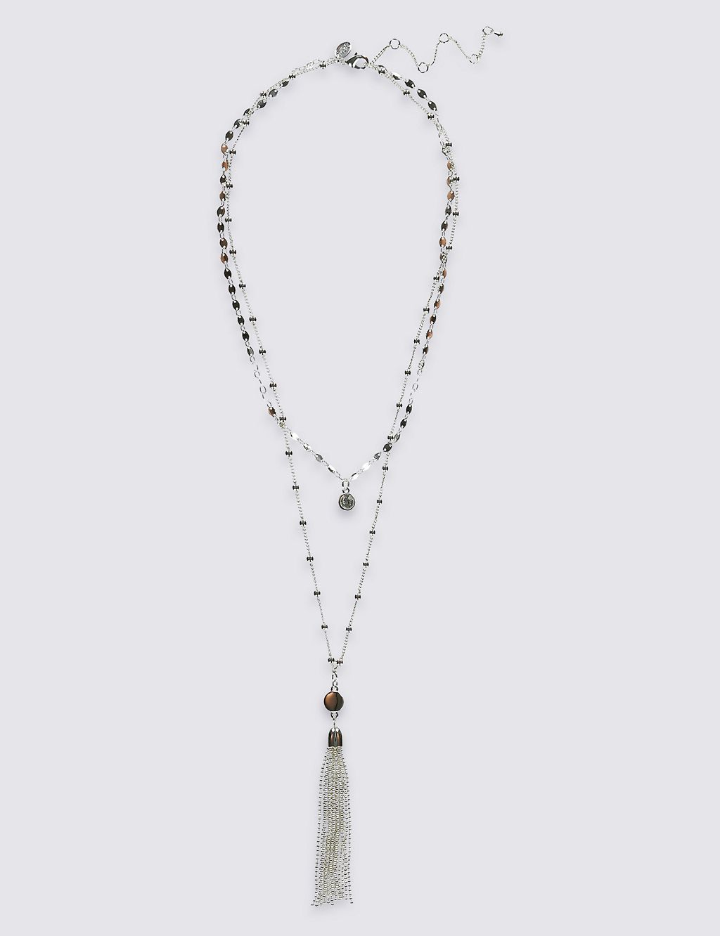 Silver Plated Tassel Necklace 1 of 2