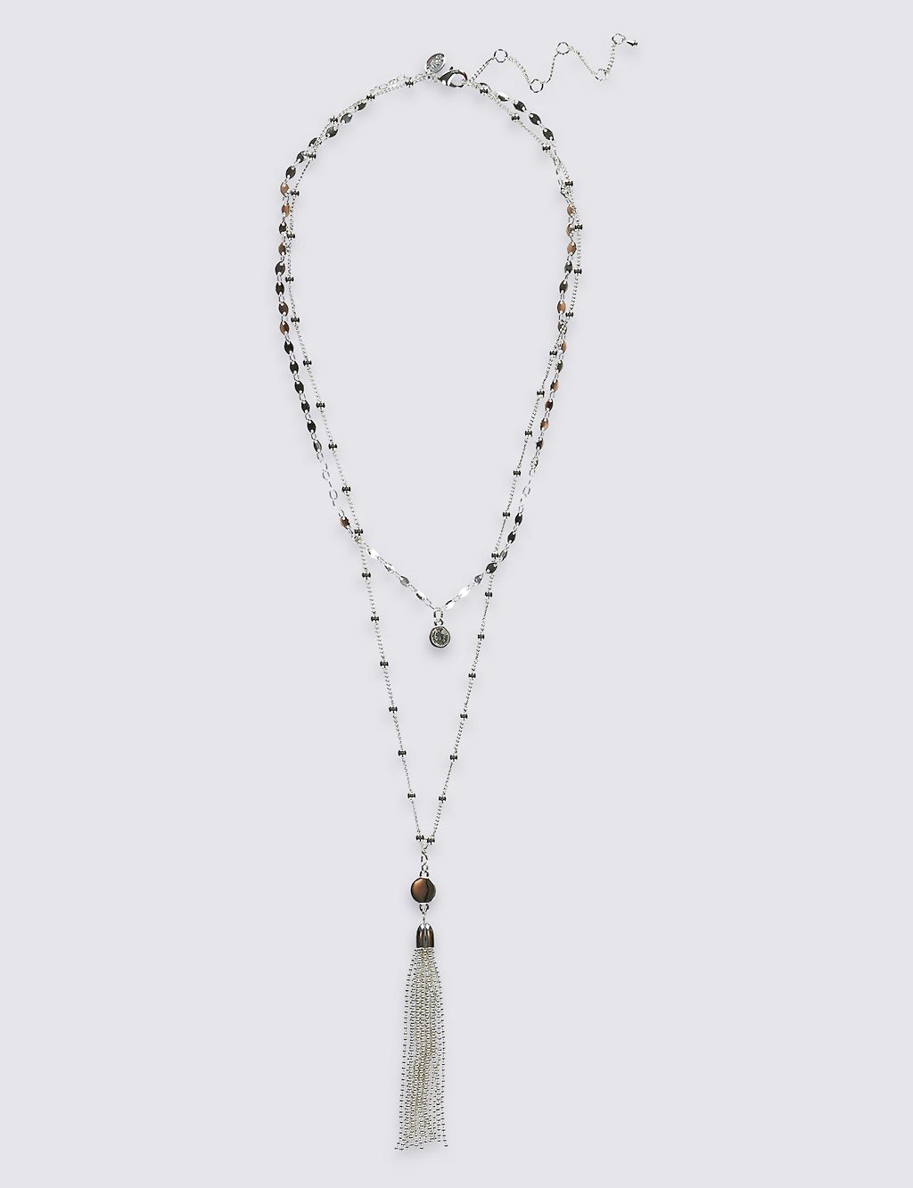 Silver Plated Tassel Necklace 2 of 2