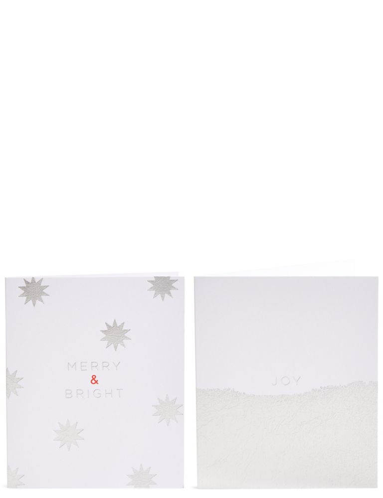 Silver Snow Christmas Charity Cards Pack of 20 1 of 5