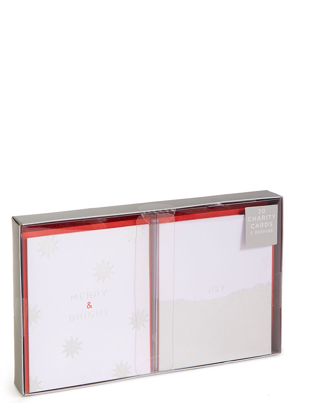 Silver Snow Christmas Charity Cards Pack of 20 5 of 5
