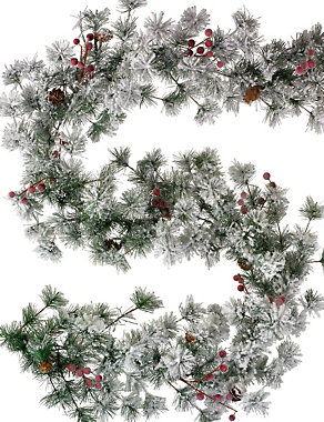 Silver Spruce Christmas Garland Image 2 of 3