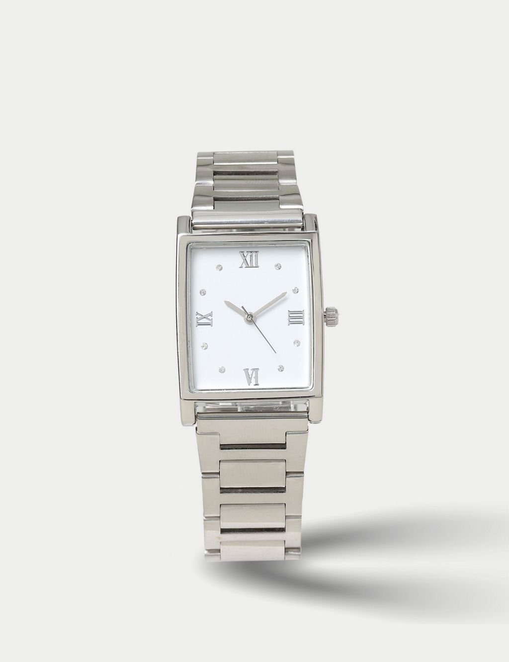 Silver Square Face Watch 3 of 4