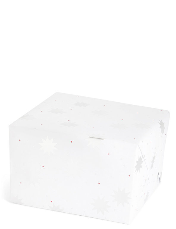 Silver Star Christmas Wrapping Paper 3m Image 1 of 2