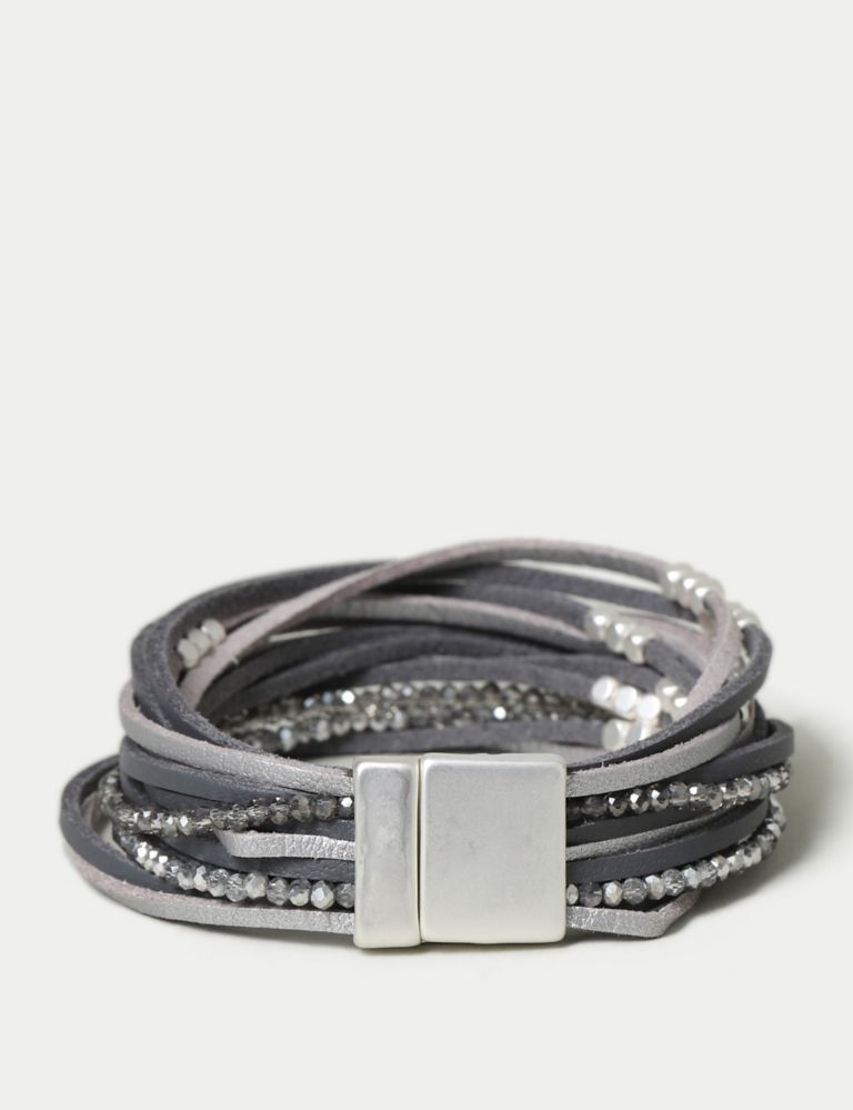 Silver Tone Magnetic Bracelet 1 of 3