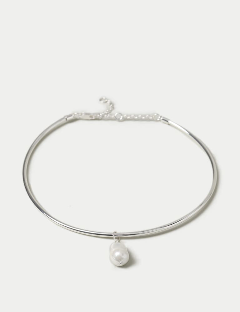 Silver torque necklace deals