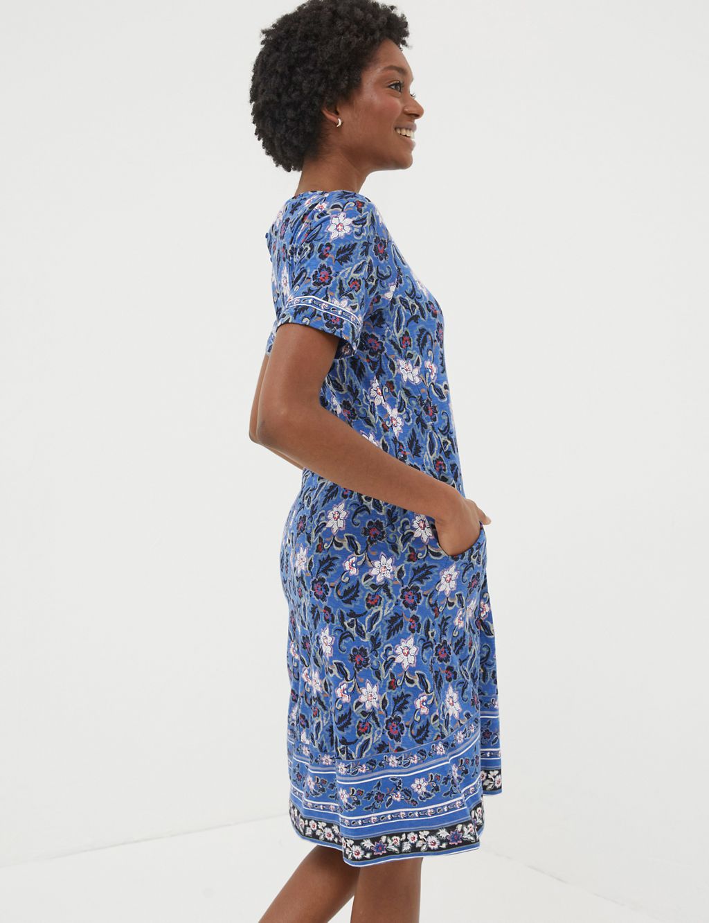 Simone Layered Floral Jersey Dress 2 of 4