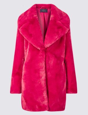 hot pink fur jacket
