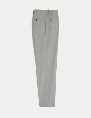 Single Pleat Active Waist Textured Trousers Image 2 of 10