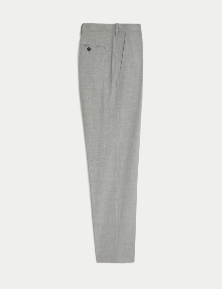 Single Pleat Active Waist Textured Trousers 2 of 10