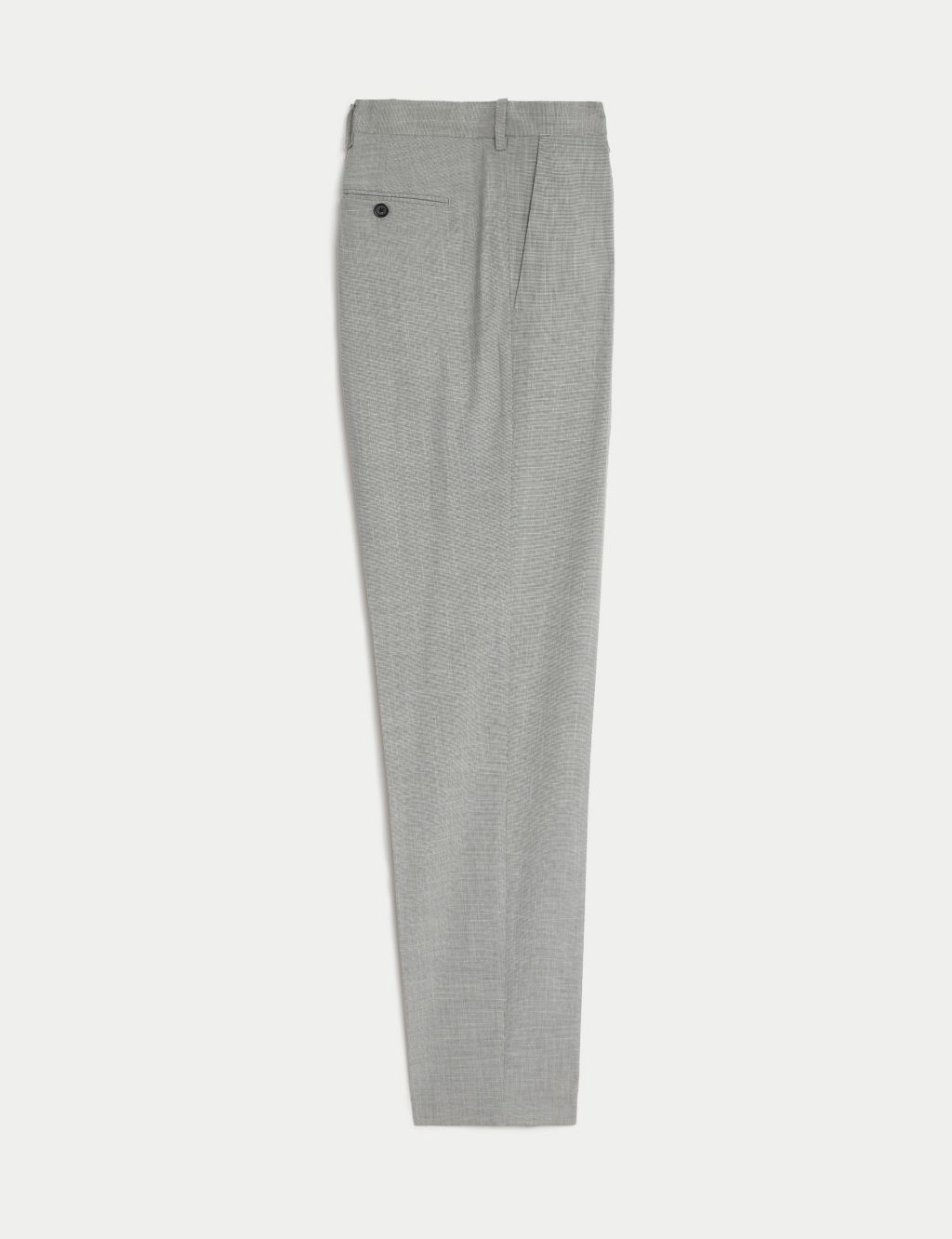 Single Pleat Active Waist Textured Trousers 1 of 10