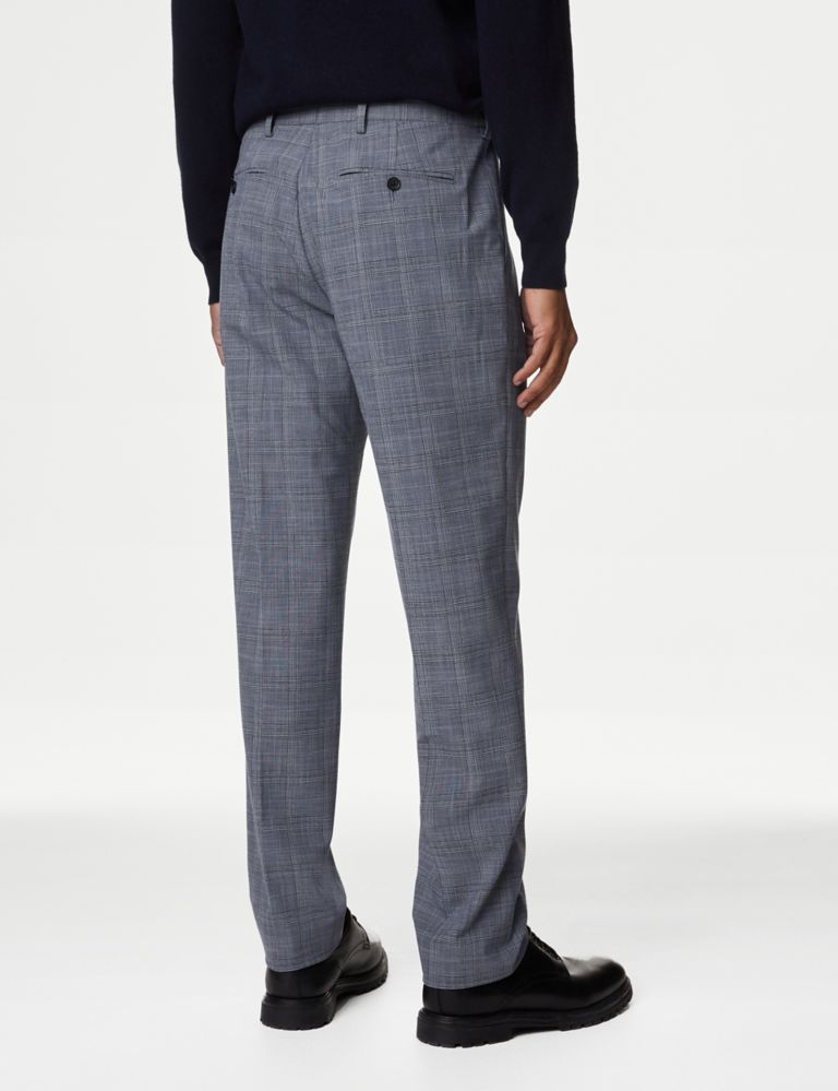 Single Pleat Checked Stretch Trousers 5 of 9