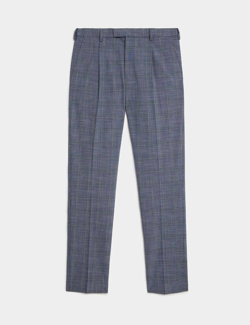 Single Pleat Checked Stretch Trousers 9 of 9