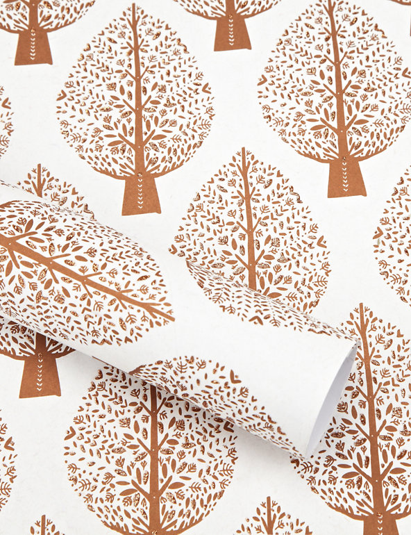 Single Sheet Copper Tree Wrapping Paper Image 1 of 1