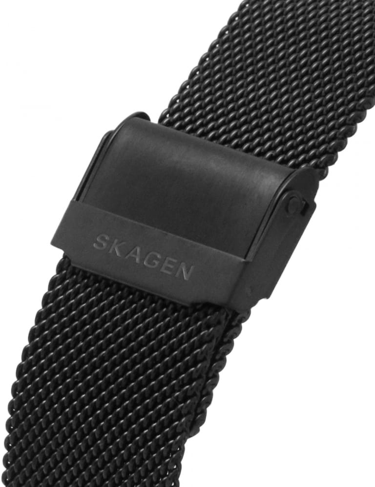Skagen men's black mesh store watch