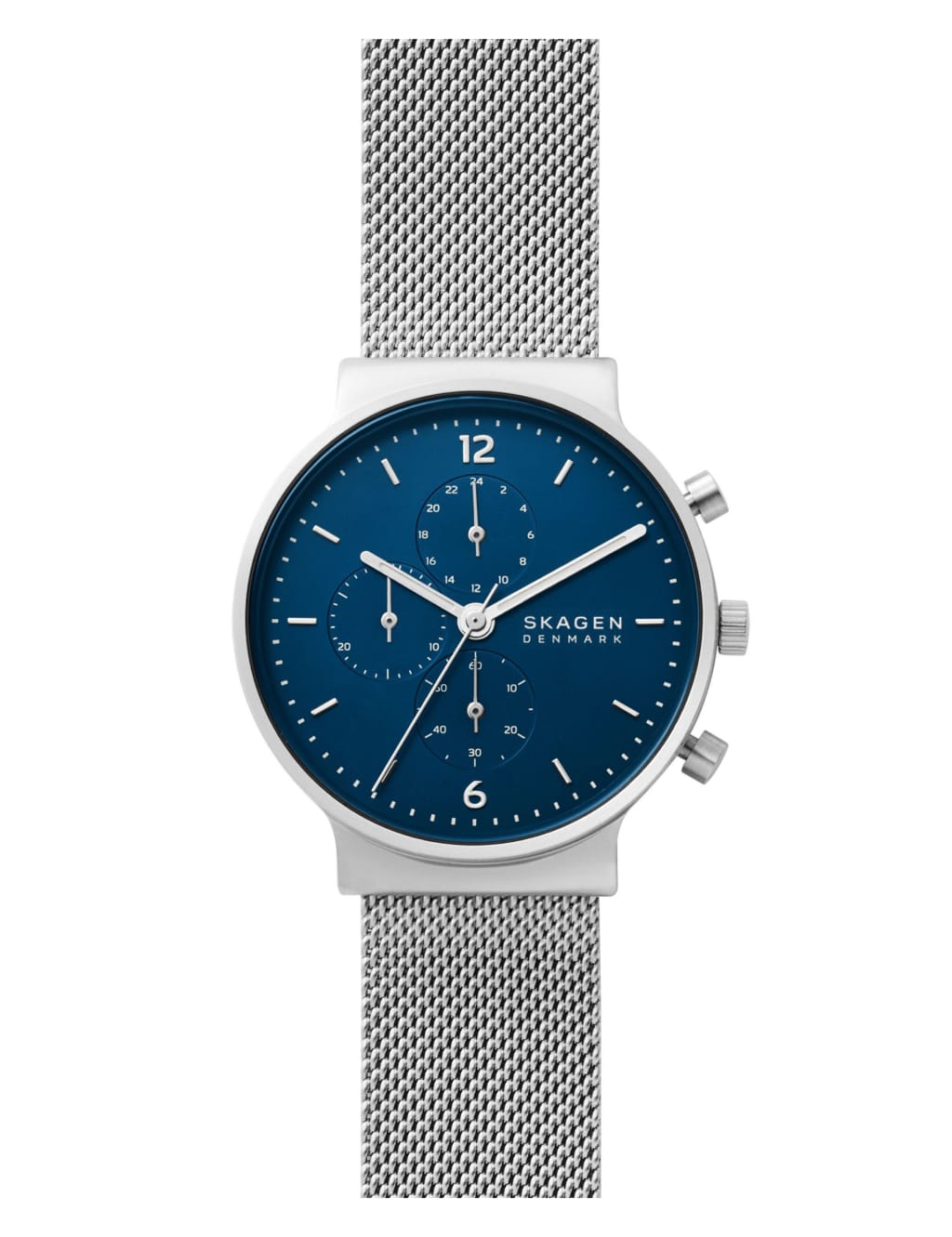 Skagen Anchor Chronograph Silver Stainless Steel Watch | Skagen | M&S