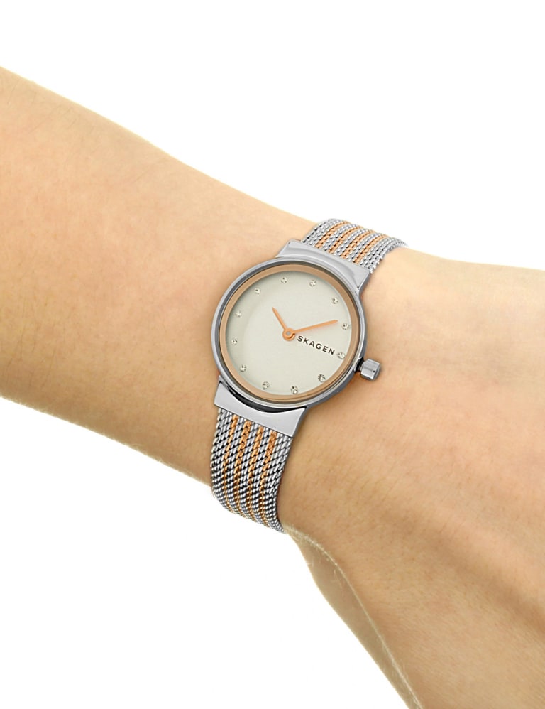 Skagen freja new arrivals two tone watch
